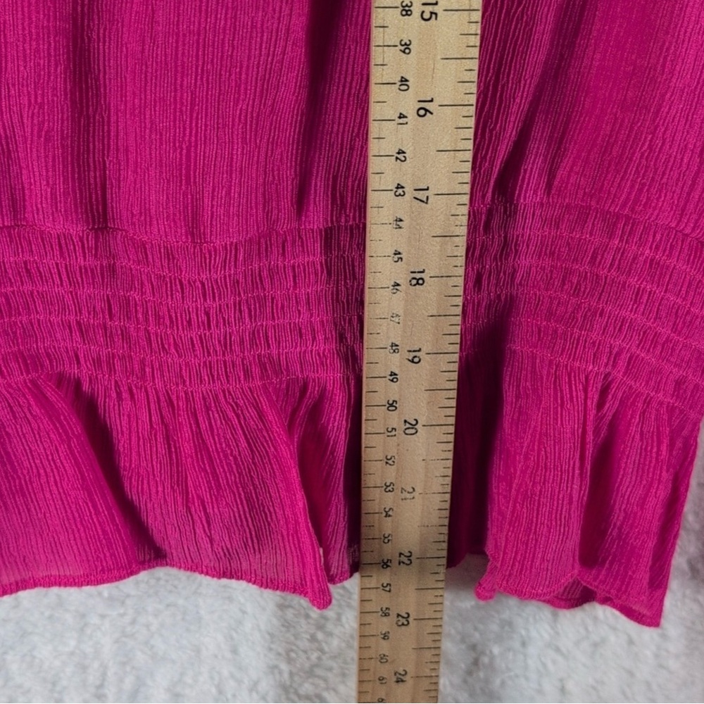 Lucy Paris Fuchsia Ruffled Blouse - Picture 3 of 5